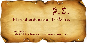 Hirschenhauser Diána névjegykártya